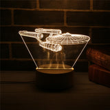 Navidad 3D LED Lamp Cute Christmas Tree Snowman