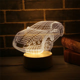 Navidad 3D LED Lamp Cute Christmas Tree Snowman