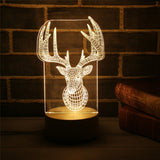 Navidad 3D LED Lamp Cute Christmas Tree Snowman